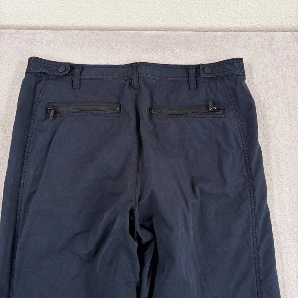 Armani Exchange Performance‎ Cinch Waist Pants Men 34L Zip Pockets Baggy Grunge